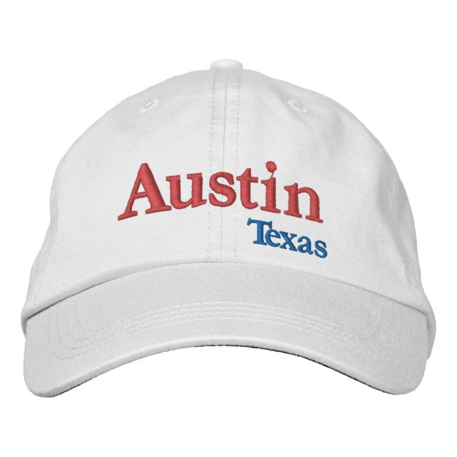 Austin Texas bestickte Baseballkappe (Vorderseite)