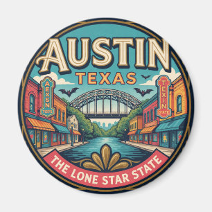 Austin Texas Capital Musik Reise Magnet