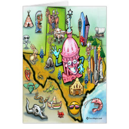 Austin Texas Cartoon Map