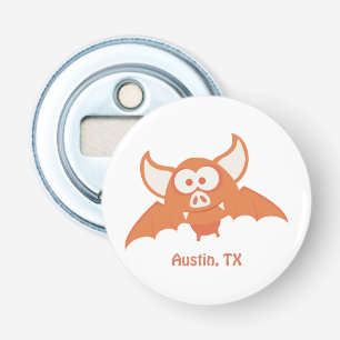 Austin Texas Cartoon Orange Bat Flaschenöffner