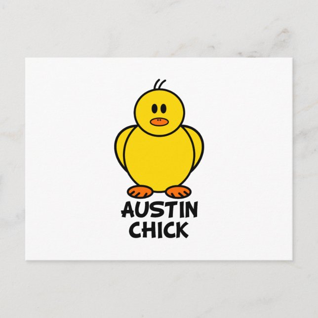 Austin Texas Chick Postkarte (Vorderseite)