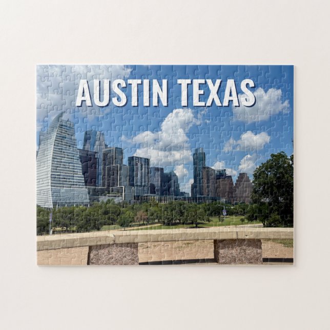 Austin Texas City Skyline Fotografie Puzzle (Horizontal)