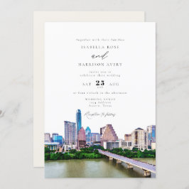 AUSTIN TEXAS City Skyline Wedding Einladung