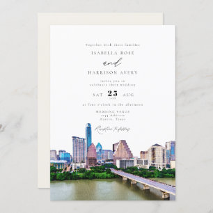 AUSTIN TEXAS City Skyline Wedding Einladung