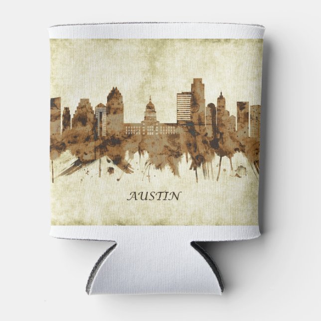 Austin Texas Cityscape Dosenkühler (Vorderseite)