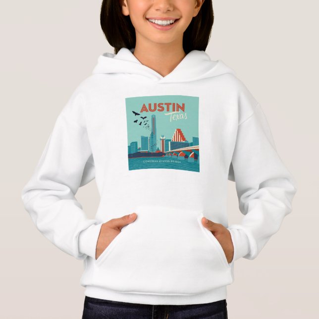 Austin, Texas | Congress Avenue Bridge Hoodie (Vorderseite)