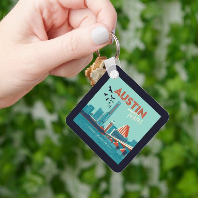 Austin, Texas | Congress Avenue Bridge Schlüsselanhänger (Hand)