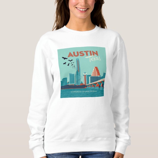 Austin, Texas | Congress Avenue Bridge Sweatshirt (Vorderseite)