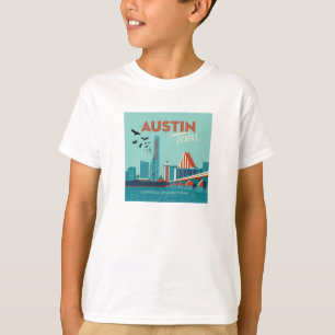 Austin, Texas   Congress Avenue Bridge T-Shirt