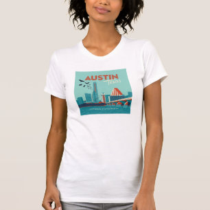 Austin, Texas   Congress Avenue Bridge T-Shirt