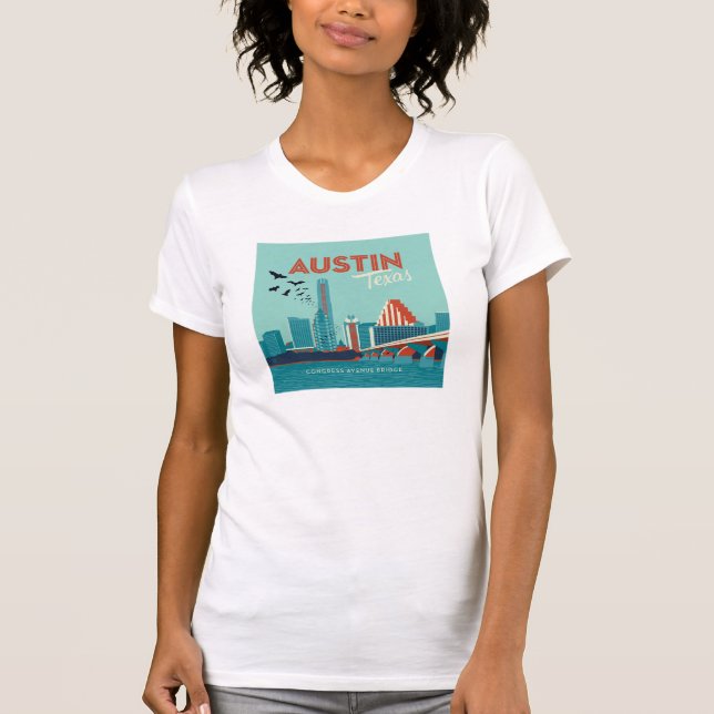 Austin, Texas | Congress Avenue Bridge T-Shirt (Vorderseite)