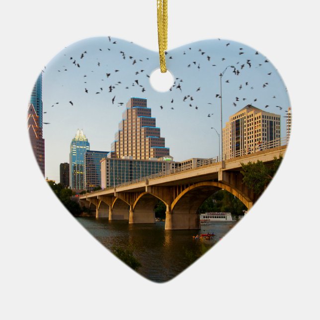 Austin, Texas Congress Bridge Bats Keramikornament (Vorne)