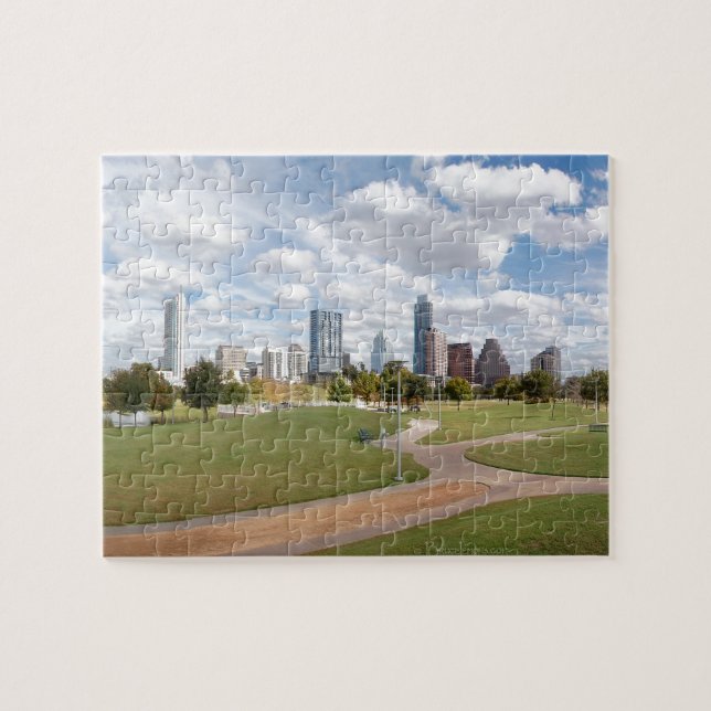 Austin, Texas Downtown Skyline aus Butler Park Puzzle (Horizontal)