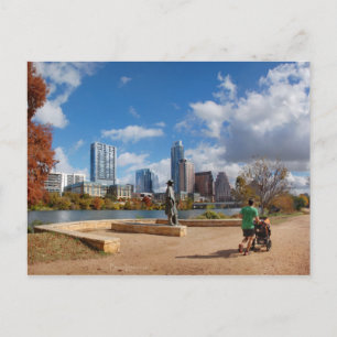 Austin Texas Downtown Skyline - Ladybird Lake Postkarte