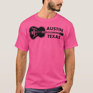 Austin Texas F-Hole Acoustic Country Music Guitar T-Shirt