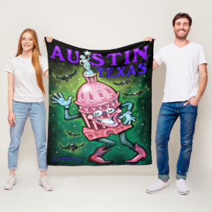 Austin Texas Fleece Blanket