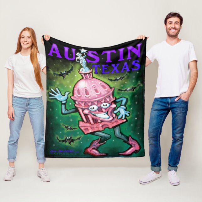Austin Texas Fleece Blanket (Beispiel)