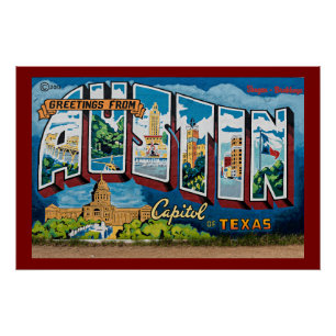Austin, Texas Greetings Poster