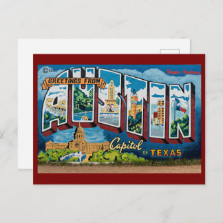 Austin, Texas Greetings Postkarte