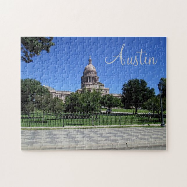 Austin Texas Hauptstadt Gebäude Puzzle (Horizontal)