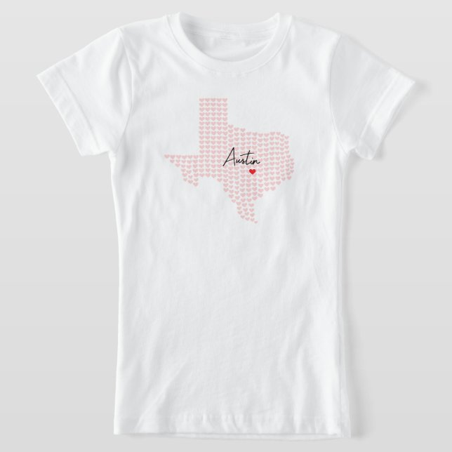 Austin Texas Herzen T-Shirt (Ablage )