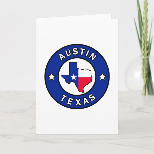 Austin Texas Karte (Vorderseite)