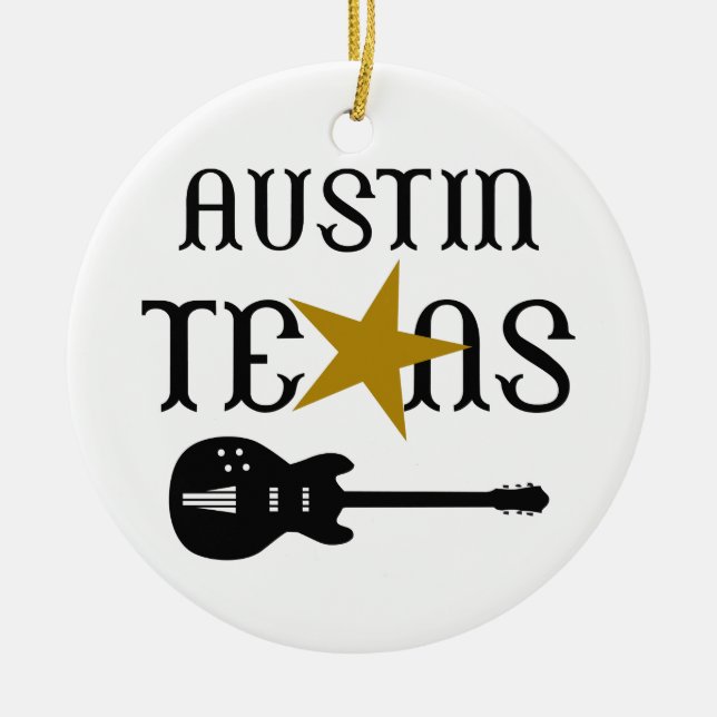Austin Texas Keramik Ornament (Vorne)