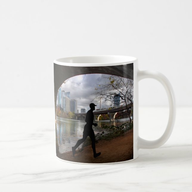 Austin Texas Lady Bird Lake Trail Runner Kaffeetasse (Rechts)