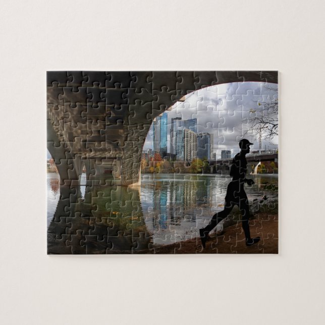 Austin Texas Lady Bird Lake Trail Runner Puzzle (Horizontal)