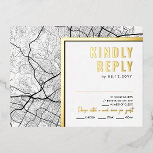 Austin, Texas Liebe Locator   UAWG Antwort Folie Einladungspostkarte