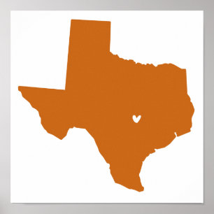 Austin, Texas-Liebe Poster