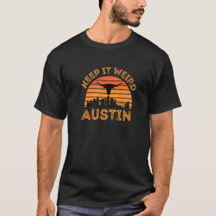Austin Texas Longhorn Sunset Behielt es komisch T-Shirt