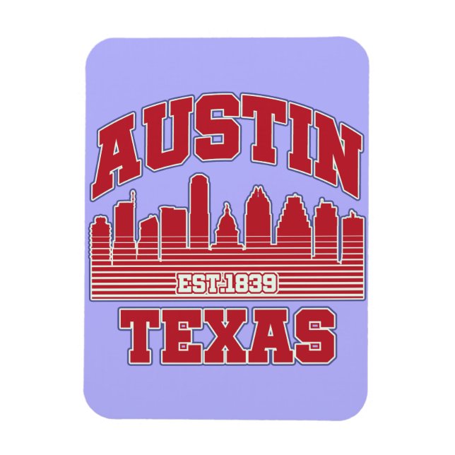 Austin, Texas Magnet (Vertikal)