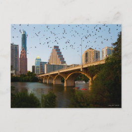 Austin, Texas mit Fledermäuse Postkarte