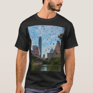 Austin, Texas mit Fledermäusen Keramik Ornament T-Shirt