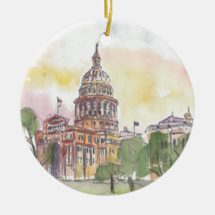 Austin Texas mit Hauptstadt Keramik Ornament