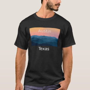 Austin Texas Mountain Sonnenuntergang Heimatstadt T-Shirt