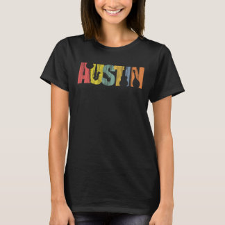 Austin Texas Music Wood Grain erschüttert T-Shirt