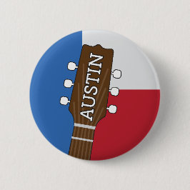 Austin Texas - Musik-Hauptstadt der Welt - Knopf Button