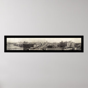 Austin, Texas Panorama Foto 1910 Poster