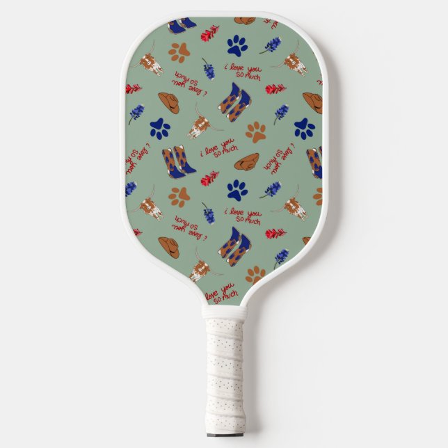 Austin Texas Pickleball Paddle - Ich Liebe Sie so  (Vorderseite)