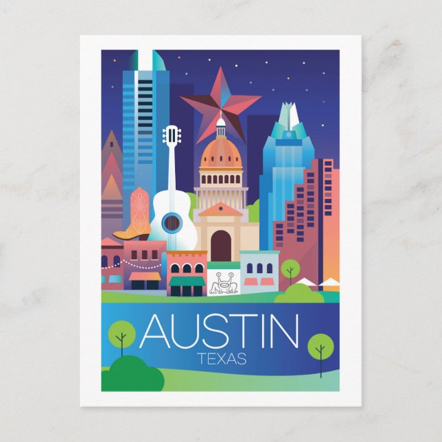 Austin, Texas Postcard Postkarte (Vorderseite)