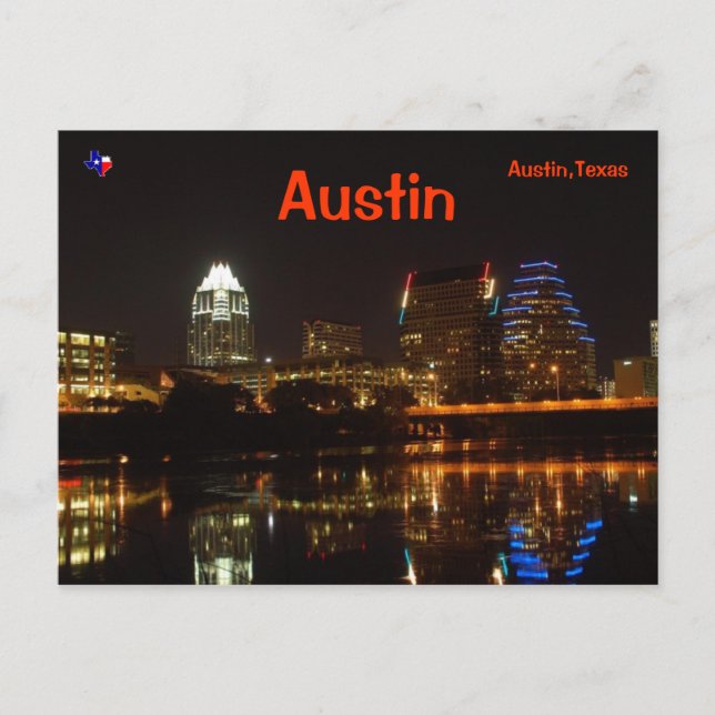 Austin, Texas Postkarte (Vorderseite)