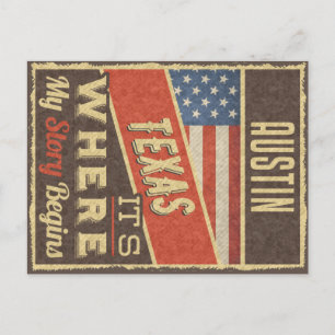Austin Texas Postkarte