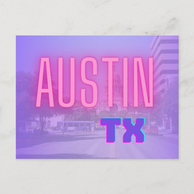 AUSTIN TEXAS POSTKARTE (Vorderseite)