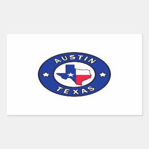 Austin Texas Rechteckiger Aufkleber