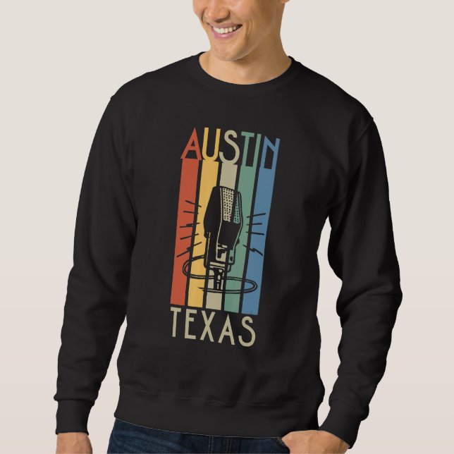 Austin Texas Reise Vintage 2 Sweatshirt (Vorderseite)