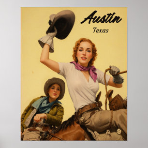 Austin, Texas Reiseplakat Poster