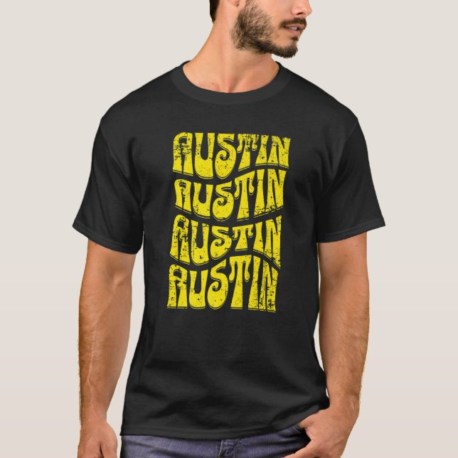 Austin Texas Retro 60er 70er Style gestört 3 T-Shirt (Vorderseite)