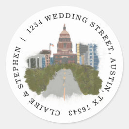 Austin Texas Rücksendeadresse Runder Aufkleber